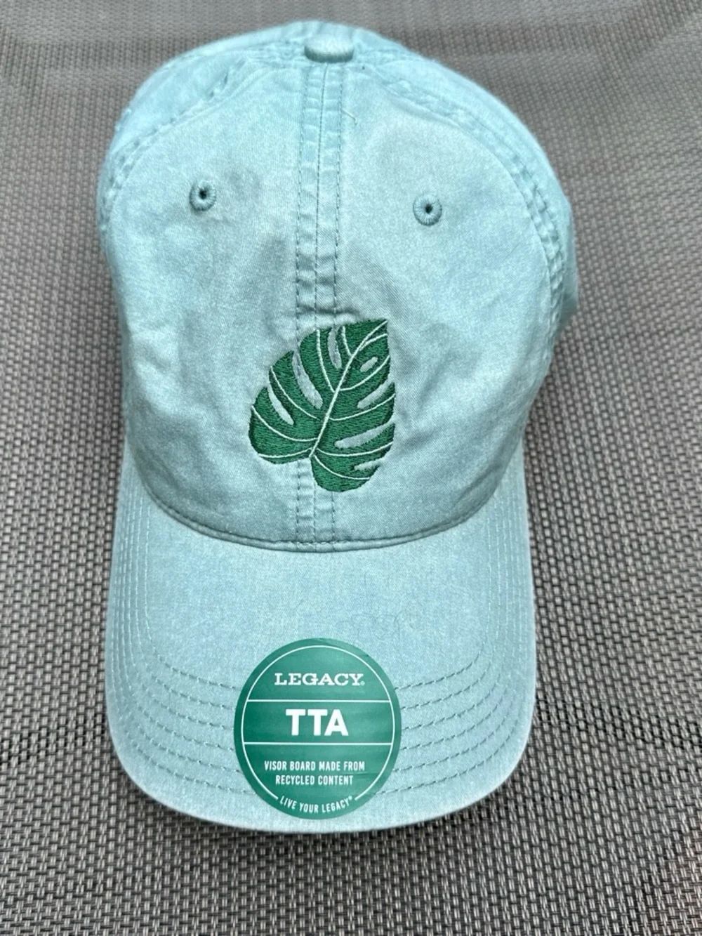 Legacy Light Green Baseball Cap with Leaf Embroidery